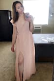 I bought this dress for my bridal shower and it fits perfectly! It's comfortable, flowy, elegant, and easy to accessorize. Absolutely love it! - Samantha B.
