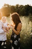 I wore this dress for family pictures. I typically order a small or a medium and could have definitely ordered a small, but it still looked beautiful! - Ashley W.