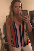 Absolutely in love with this top. Sexy without being too revealing. I bought a medium, but probably could have done a small. Not enough of an issue for me to exchange, though. - Rachal E.