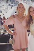 I love this dress, my only issue is that it could be a little longer in the back. I have this problem a lot with dresses though so I wouldn't say it's anything to do with this specific dress. - Claire G.