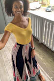 Lulus always has great quality materials. This shirt is so soft. Definitely a light weight thinner material but exactly what I was look for. - Azaria H.
