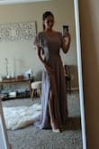 I am in love with this dress. Fits perfectly. High quality, stunning, flowy. I feel amazing in it. If you're on the fence about it, DO IT. The back openness and skirt slit add just the perfect amount of sexiness and the conservative top keep it romantic. An absolute hit out of the park for Lulus again. - AnnaLisa H.