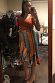 I got this top because it matches one of the colors in the midi skirt that I bought from here. The rib knit is actually pretty thick and compressive, more than I thought it would be, which is a good thing. - Deidra A.