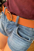 I was looking for a belt with a simple gold loop and this is it. I also love the cognac brown color- it's beautiful, doesn't look cheap, and goes with everything. - Melissa Y.
