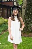 This is the perfect white dress to wear for a graduation or any nice occasion. The dress is lined on the inside so you don't have to worry about it being see-through. The back is also open with a pretty design and the halter neck ties into a bow which is super cute! Highly recommend this dress! - Madison N.
