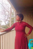 I wore this dress for our pastor's Anniversary and actually had a matching top to cover my arms! - Detoria S.