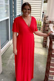 This was a great dress, I wore this to a wedding in the middle of the July and it was HOT. The material was light and breathable so it wasn't as awful. Fits true to size! Received a ton of compliments!! - Miranda M.