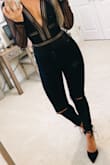 Love them! I do have a small waist in comparison to my glutes and quads, so nothing ever fits me right in the waist. But these were close with a minimal gap and not too noticeable to anyone but me and definitely not the fault of the jeans themselves. Bodysuit also from Lulus. - April L.
