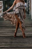 used this skirt for my senior pictures and it turned out stunning!!! As you can see, the skirt is definitely longer than the site pictured but that's the only noticeable difference. 10/10 would recommend! - Tristen H.
