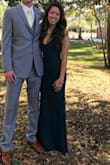 Wore this to a wedding and I got sooo many compliments. It is pretty snug, but it hugs in all the right places. I had to wear a couple inch heels to make up for the length. Love this dress, so pretty. - LIANA P.