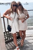 Usually I cannot wear dresses with an open back due to my chest size... Since this dress had an adjustable strap it worked perfectly. Love it. It was a perfect length. There was a little side boob but over all it was comfortable on a hot day. - Jessica L.