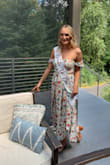 I wore this for wine tasting during my Bachelorette weekend. I loved it so so much and would highly recommend buying. I go between a size small and medium in Lulus dresses. I went with a medium and wish I would have gotten a small but not enough to return it. I'm pretty tall and wore wedges but still felt like this was long and could have tripped me up but otherwise sooo in love! - Caitlin E.