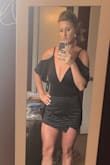 Bathing suit like material and very stretchy. Fantastic quality. Cannot wait to wear it. Yep, the skort is from this site too! - Kristina S.