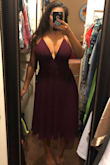 I love this dress! The spaghetti straps are a little uncomfortable because they're so thin they kind of dig into my shoulders from holding up the girls. But it fits great and don't even have to wear a bra with it! - Gabriela K.