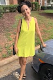 I like this dress, but it dips a little too low in the front. The material is nice and not see through. - Elaina D.