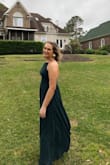 I wore this for prom and it fit perfect! Sizing for me can be pretty weird so I debated getting a large, but I went with a medium and I'm super glad I did. I had to get it hemmed but not a lot because I wore taller heels, if I had worn shorter ones I would have had to get a lot taken off. I loved how it has adjustable straps. Color was very true to picture! - Kate D.