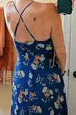 This dress is gorgeous! It runs very long so if you're 5'8 or shorter, be prepared to get it hemmed or wear a very tall heel (or both). I am 6ft tall and it's perfect for me! It hits the floor with a 1/2" kitten heel after the upper adjustments. The top is a little loose (I'm a 34B with a bra), however, the straps are adjustable so you can make it as high or low as you wish. I was able to adjust the top enough to wear a strapless bra from VS which is exactly what I was hoping for. The more adjusting you do to the straps, the more of a crisscross shape it becomes vs a racer-back look but I'm okay with that. The cascading layers of chiffon flow perfectly when you walk and look beautiful when standing. The color is true to the photo on the Lulus site. I loved this dress so much I ordered it in the mauve/blush and coral red, as well. I will be wearing this one to my cousins wedding in September. If you're on the taller side, don't hesitate....get this dress! The measurements are true to size based on the size chart, just expect the bust area to be slightly loose if you're less than a C cup. The waist fits me perfectly in a size S with a 27" waist size. There are no downsides to this dress. This was my 1st purpose from Lulus and certainly won't be my last. Thank you Lulus!! - Kimberly D.