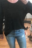 I had high hopes for this sweater. The material is very thin and cheap, the zipper is cheap and hard to move, honestly it doesn't look like a sweater at all and more like a cheap shirt with a bad neckline. It is still cute from the front but looks cheap from the back. Runs large as it is supposed to be oversized, if I keep it I will get a smaller size. - KATELYN L.