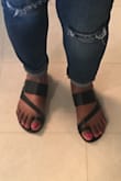 These ran a little small. I normally wear a 9.5. I ordered the 10 but still felt they were almost too small. I kept them because they were cute and didn't look too bad. - Brittany D.