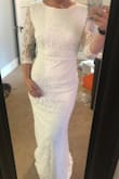 This is such a great dress for the price. The lace is soft and thin, not rough and bulky like many other dresses. It fits me perfectly, the length will be perfect with 2ish inch heels. I am excited to wear this for my wedding. - Katherine F.
