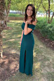 This dress fit perfectly right out of the bag! I didn't get a single alteration & it was long enough to wear with 3.5 inch heels & still touch the ground. Couldn't be happier with my purchase. - Elyse G.