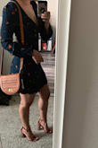 Fits true to size. The bust is a bit low as advertised but honestly so cute. - Julie R.