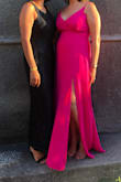 I love the color of this dress! It's elegant too! The fit overall is good, however the just area fits a little funny, def need to get it altered up top. - Leticia M.