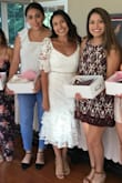 I wore this to my engagement party and got many compliments on it. It is a very nice dress with thick material. I really liked the sleeves and that the dress went all the way down my legs to cover my bruises. The way the ruffles are done in the back also help give you some booty lol - Rosario A.