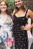 This is the first midi-style dress I've bought, and I really love it. The waist cinches you in, and the cute tie makes it super flirty for date night, but also easily covered by a bandeau if needed. - Julia R.