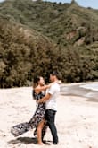 I wore this for my engagement photo shoot on the beach. I loved the way it flowed outdoors with the breeze and the slit was a beautiful touch! Definitely need an extra pair of hands to tie the top successfully! Super light and airy with pretty little details. - Laura S.