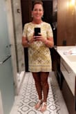 Love this dress. Comfy, flattering, it short...be careful lifting your arms up. - Jessica H.