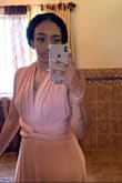 I ended up going with a very simple way of tying the dress, but really the possibilities are ENDLESS! Very good quality fabric and the price is a STEALLLL! Love, Love LOVED IT! - Elizabeth B.