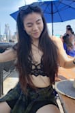 I have a small chest and most shaped bralettes tend to look awfully huge on me, but this was perfect! It was very comfortable to wear, stretchy around the band, but form fitting to ensure it stayed close to my body. Got this in two colors! - Eun J.