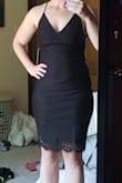 Sexy details without feeling too revealing. Great quality, I've had a couple kids, but felt comfortable going bra-less. Best LBD I've EVER had. - Megan S.