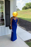Went to a wedding that was black tie and this dress was perfect.. I love how thick the material is. I normally wear XL because I don't want clothes clingy to me due to my tum tum but I could've went down a size but this dress was perfect as is got tons of compliments... wish it had a slit in it though. ;) - Briahna G.