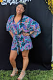 I loved wearing this romper at my grad party recently! It was the perfect height and fit for me. The colors were absolutely beautiful and vibrant and was made out of a great material. Definitely a must buy. - Janet R.