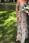 Wore to a black tie optional wedding. Loved loved this dress. So many compliments. But I am 5'9 and I wore heels and this was still dragging. It is quite long. It got in the way of dancing but would definitely wear it again just have to be prepared to hold it and be careful going up and down the stairs. - Kelly T.