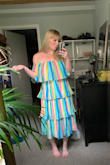 So I had been eyeing this dress for months and bought it on the labor day sale! Everyone said it ran really big but I'm glad I didn't size down because the medium fit perfect (no extra room). - Stasia M.