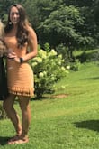 Loved this dress and got a ton of compliments on the fun tassels at the bottom! Fits true to size, only negative is that it does wrinkle fairly quickly, but I don't think it took away from the overall look. Definitely recommend! - Anna B.