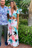 I loved this outfit and received so many compliments! The top material is a little thin, if it's cold you might show! The skirt is fully lined. The dress is so long. I am 6ft and it touched the ground. Y'all shortys will need to get it altered. - Niki D.