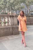 Yellow is my favorite color and I love a good wrap dress. This dress is perfect for every season! You can wear sandals in the summer and booties and a cardigan in the fall, great for work or out and about! 

Great fit and light material but needs to be ironed a lot as it crinkles easily - Andrea G.