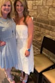 I'm a consistent small with lulus, but should have sized down with this dress. The lace is heavy so the dress has a tendency to slide down! There was plenty of room in the waist and hips! - Christina H.