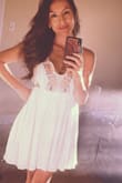 Such a fun dress! Fits great. Shorter than your average dress but meant to be a babydoll fit. Very cute! - Amanda H.