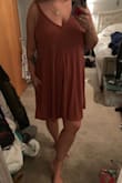 Super amazing basic for fall time. Very flattering on my bigger chest, but still with good coverage. Also has pockets which I think is a very cute added touch! - Sara N.