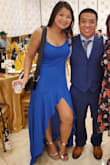 I wore this to a wedding and I had put on a little weight and this dress hid my extra rolls while still making me feel sexy. The peekaboo leg was a great touch. - Aurelia B.