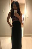 This dress is so cute and flattering - I got many compliments on it and highly recommend! Only thing to note is the black maxi section wrinkles SUPER easily so make sure you've got an iron handy before wearing! - Katie S.