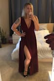 I really wanted to love this one. It fit pretty well, maybe a bit tight in the chest. It looks nice in the photo, but straight on, it made my hips look a bit bigger than I liked. Overall gorgeous and great quality, but didn't fit my curves as well as I would have liked. - Francesca M.