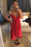 Love this dress. It fits well, but may have even sized down a size. Gorgeous color! - Francesca M.