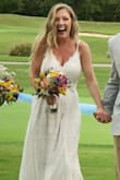 Great quality and budget friendly dress! The perfect casual wedding dress I was looking for. The dress did run a big large but fit perfectly in the bust. Adjustable straps definitely helped. I had to have the bottom hemmed and lost the detail but my seamstress did a great job and the dress still looked beautiful! I wore a nude strapless bra and underwear which was not noticeable. It was a wonderful feeling to be comfortable at my wedding while eating, drinking and dancing. Thank you lulus for never disappointing! - Lindsey R.