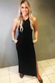 I ordered a medium and I'm glad I did. It runs on the small side and I didn't want a skin tight dress. Love the pockets! It's a super soft dress. It's thick enough for me to wear in the fall yet comfortable to wear in spring/summer. Very breathable. I wish I had a gray color! - Lauren C.